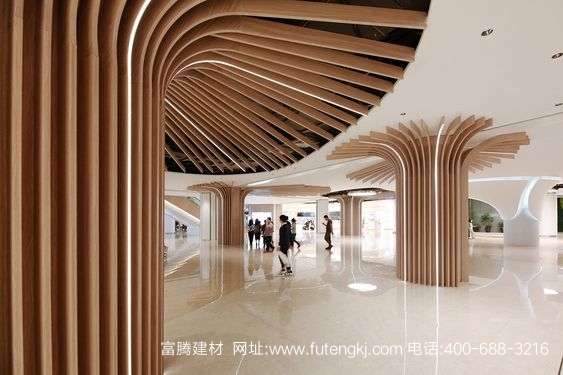 弧形铝树方通装饰效果图4